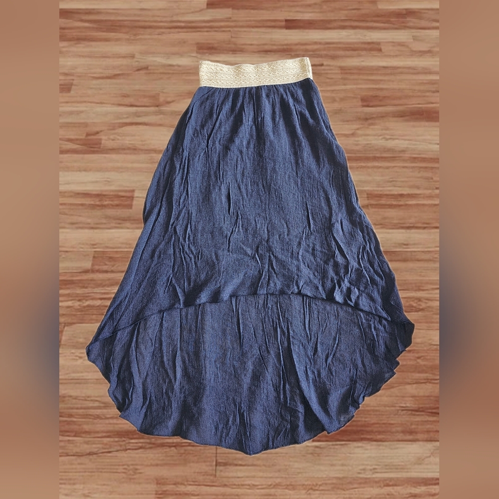 BTWEEN Size Childrens M Blue High-Low Skirt